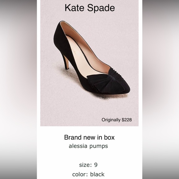 NEW Size 9 Kate Spade Alessia Pumps in Black - Picture 1 of 1